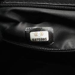 Pre Owned Chanel Kelly Logo Black Calfskin Leather Handbag