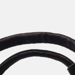 Pre Owned Chanel Matelasse Chain CC Black Velor Handbag