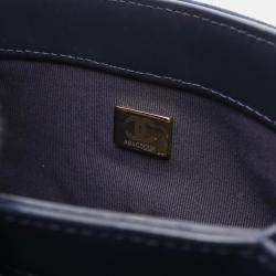 Pre Owned Chanel Matelasse CC Navy Leather Shoulder Bag