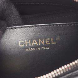 Pre Owned Chanel Matelasse Small Hobo Chain Shoulder Bag Lamb Sheep Leather Black Ghw