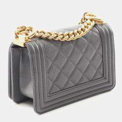Pre Owned Chanel Boy Mini Matelasse Bag