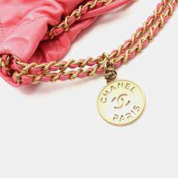 Pre Owned Chanel 22 Mini Pink Leather Shoulder Bag