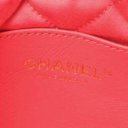 Pre Owned Chanel 22 Mini Pink Leather Shoulder Bag