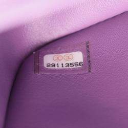 Pre Owned Chanel Mini Purple Lambskin Chain Shoulder Bag