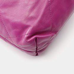 Pre Owned Chanel Chanel 22 Mini Chain Shoulder Bag  Leather Purple Ghw Cc