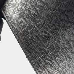 Pre Owned Chanel Matelasse Crossbody Chain Shoulder Bag  Calfskin Black Ghw