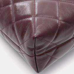 Pre Owned Chanel Matelasse Chain Shoulder Handbag  Leather Bordeaux Ghw