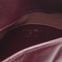 Pre Owned Chanel Matelasse Chain Shoulder Handbag  Leather Bordeaux Ghw