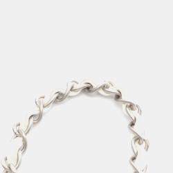 Pre Owned Chanel Matelasse Single Flap Chain Shoulder Bag Fabric White Multicolor Shw