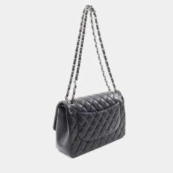 Pre Owned Chanel Deca Matelasse 30 Classic Large W Flap