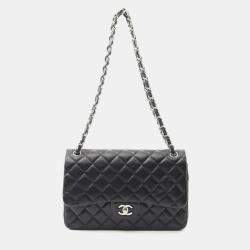 Pre Owned Chanel Deca Matelasse 30 Classic Large W Flap