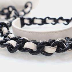 مملوكة مسبقًا حقيبة شانيل محفظة ماي ايفرينج أبيض كافيار على سلسلة