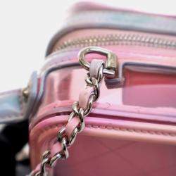 Pre Owned Chanel Filigree Small Pink PVC Vertical Vanity Case