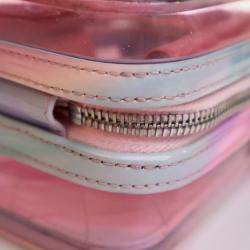 Pre Owned Chanel Filigree Small Pink PVC Vertical Vanity Case