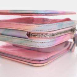 Pre Owned Chanel Filigree Small Pink PVC Vertical Vanity Case