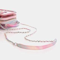 Pre Owned Chanel Filigree Small Pink PVC Vertical Vanity Case