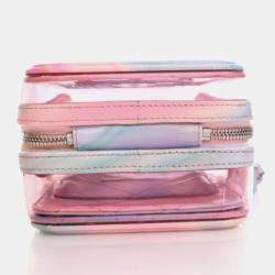 Pre Owned Chanel Filigree Small Pink PVC Vertical Vanity Case