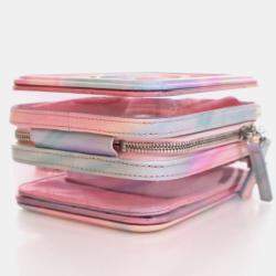 Pre Owned Chanel Filigree Small Pink PVC Vertical Vanity Case