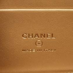 Pre Owned Chanel Black Quilted Leather Tiny Vanity Case Bag