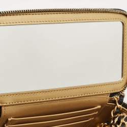 Pre Owned Chanel Black Quilted Leather Tiny Vanity Case Bag