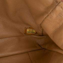 Pre Owned Chanel Orange Classic Lambskin East West Single Flap