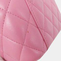 Pre Owned Chanel Vanity Pink Leather Shoulder Bag