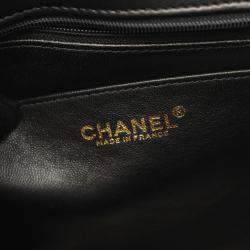 Pre Owned Chanel 2.55 Trapezoid Reissue Black Lambskin Leather Shoulder Bag