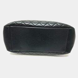 Pre Owned Chanel GST Black Leather Tote Bag
