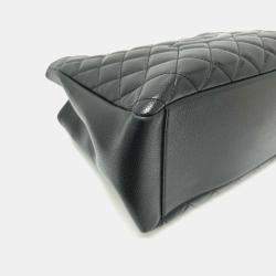 Pre Owned Chanel GST Black Leather Tote Bag