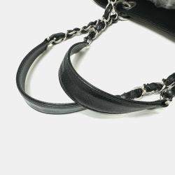 Pre Owned Chanel GST Black Leather Tote Bag