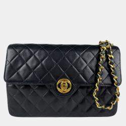 مملوكة مسبقًا Chanel Shoulder Bag Lambskin Black Gold