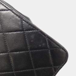 Pre Owned Chanel Black Lambskin Leather Shoulder Bag