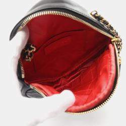 Pre Owned Chanel Black Lambskin Leather Shoulder Bag