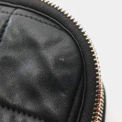 Pre Owned Chanel Black Lambskin Leather Shoulder Bag