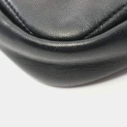 Pre Owned Chanel Black Lambskin Leather Shoulder Bag