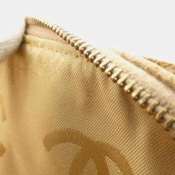 Pre Owned Chanel Chocolate Bar Beige Leather Shoulder Bag