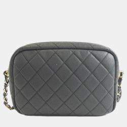 مملوكة مسبقًا Chanel Navy Leather Shoulder Bag