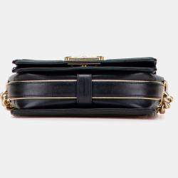 Pre Owned Chanel Small Braided Black Sheepskin Boy Flap