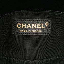 Pre Owned Chanel Small Braided Black Sheepskin Boy Flap