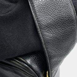 Pre Owned Chanel Triple Coco One Belt Black Caviar Leather