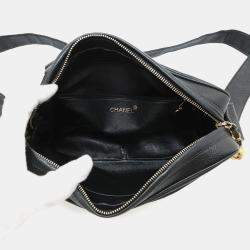 Pre Owned Chanel Triple Coco One Belt Black Caviar Leather