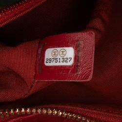 Pre Owned Chanel Red Small Quilted Lambskin Perfect Meeting Hobo