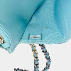 Pre Owned محفظة شانيل بلو دينيم 19 على سلسلة