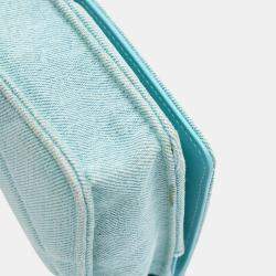 Pre Owned محفظة شانيل بلو دينيم 19 على سلسلة