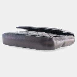 Pre Owned Chanel Black Quilted Shiny Aged Calfskin Waist Belt Bag