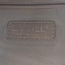 Pre Owned Chanel Black CC Quilted Glazed Calfskin Portobello Tote