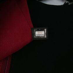 Pre Owned Chanel Black Medium Canvas and Cotton 19 Flap