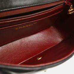 Pre Owned Chanel Diana Small Black Lambskin Shoulder Bag