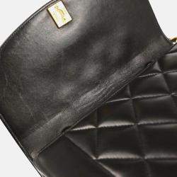 Pre Owned Chanel Diana Small Black Lambskin Shoulder Bag