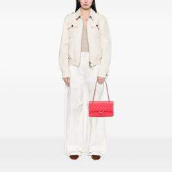 Pre Owned Chanel Red Medium Classic Caviar Double Flap